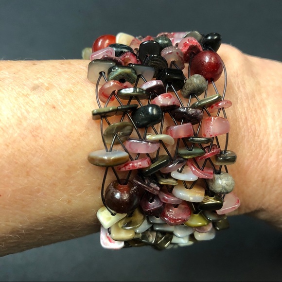 Jewelry - Woven bead bracelet.